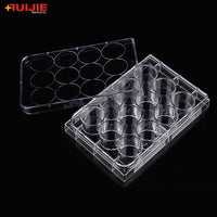 Sterile 12 Holes Plastic Tissue Culture Plates with Cover