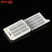 Pathology Disposable Plastic Round Square Stripe Hole Embedding Cassette with Removable Lid