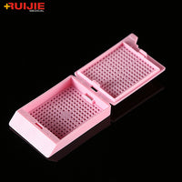 Pathology Disposable Plastic Round Square Stripe Hole Embedding Cassette with Removable Lid