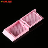 Pathology Disposable Plastic Round Square Stripe Hole Embedding Cassette with Removable Lid Stripe hold with lid