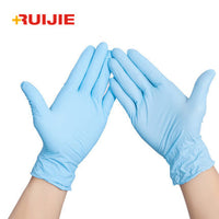 100pcs/box Blue Nitrile Gloves Powder Free Cheap Exam Pure Hand Nirtile Nitrile gloves Dental Examination gloves without powder<br>MOQ:100BOX