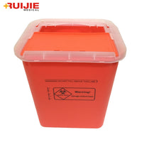 Plastic Disposal Sharp Containers/Medical Waste Bins 8L <br>MOQ：30 Pcs