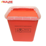 Plastic Disposal Sharp Containers/Medical Waste Bins 8L <br>MOQ：30 Pcs