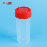 Plastic Test Tubes 40ml Urine Cup with label