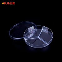 Disposable sterilized 90*15mm 3 Room Plastic Petri Dish