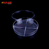 Disposable sterilized 90*15mm 4 Room Plastic Petri Dish