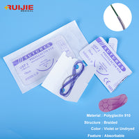 Medical Disposable Poliglactine 910 (PGLA) Sterile Suture With Thread